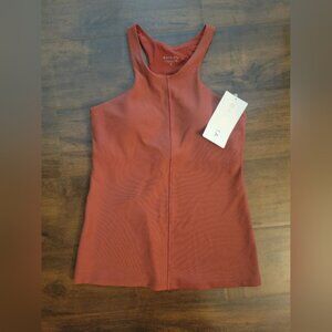 NWT Athleta Intensity Support High Neck Tank Top Supersonic Russet Brown Small